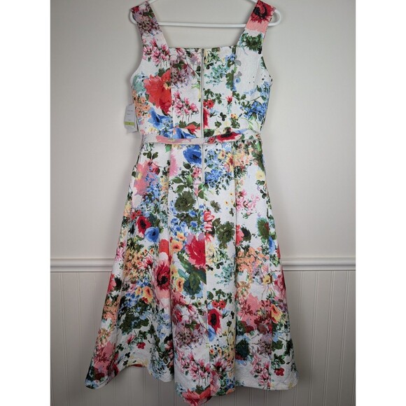 Danny and Nicole Dress Sz 4 Floral Print Pockets Sleeveless Summer Bloom Cottage - Picture 8 of 16